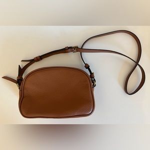 J. Crew Brown leather Devon camera bag. Crossbody. New with tags.